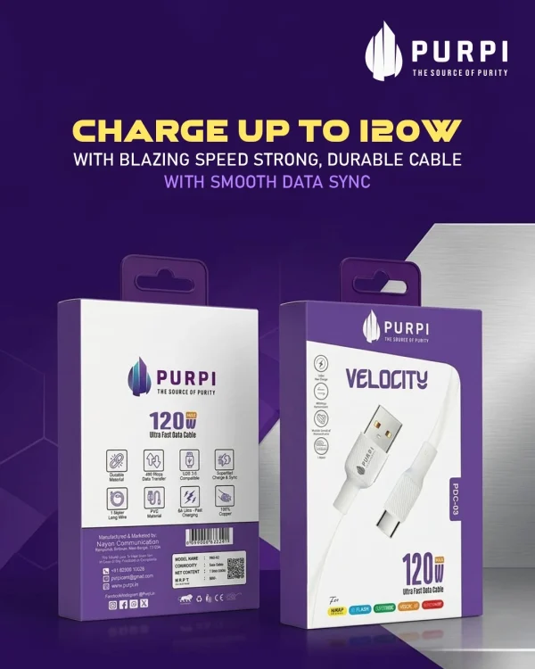 PURPI 120 WATT DATA CABLE PURPI DATA CABLE